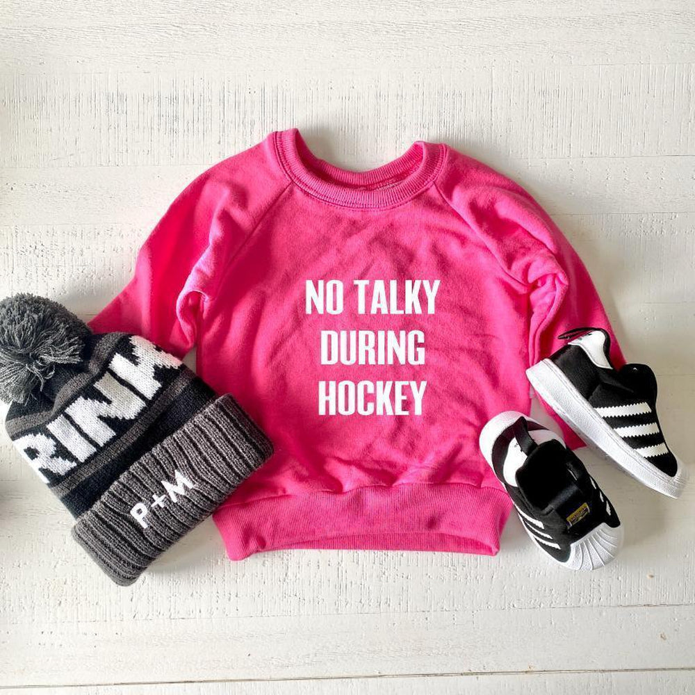 No Talky During Hockey Raglan