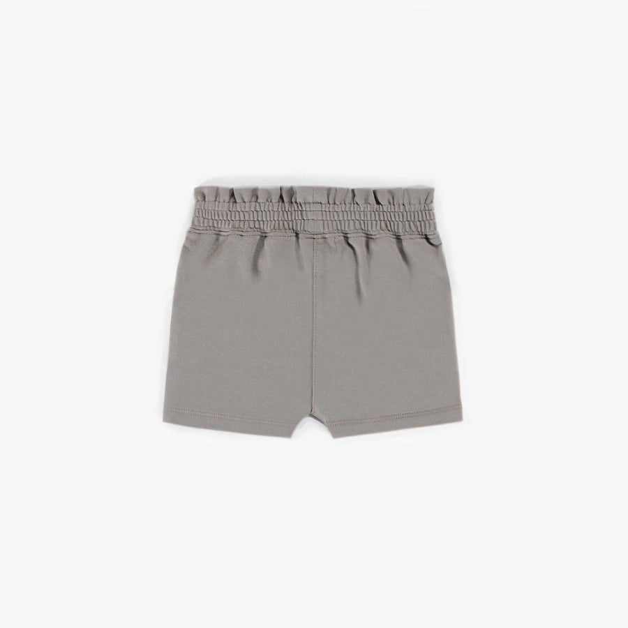 PALE BROWN SHORT IN BRUSHED COTTON, BABY