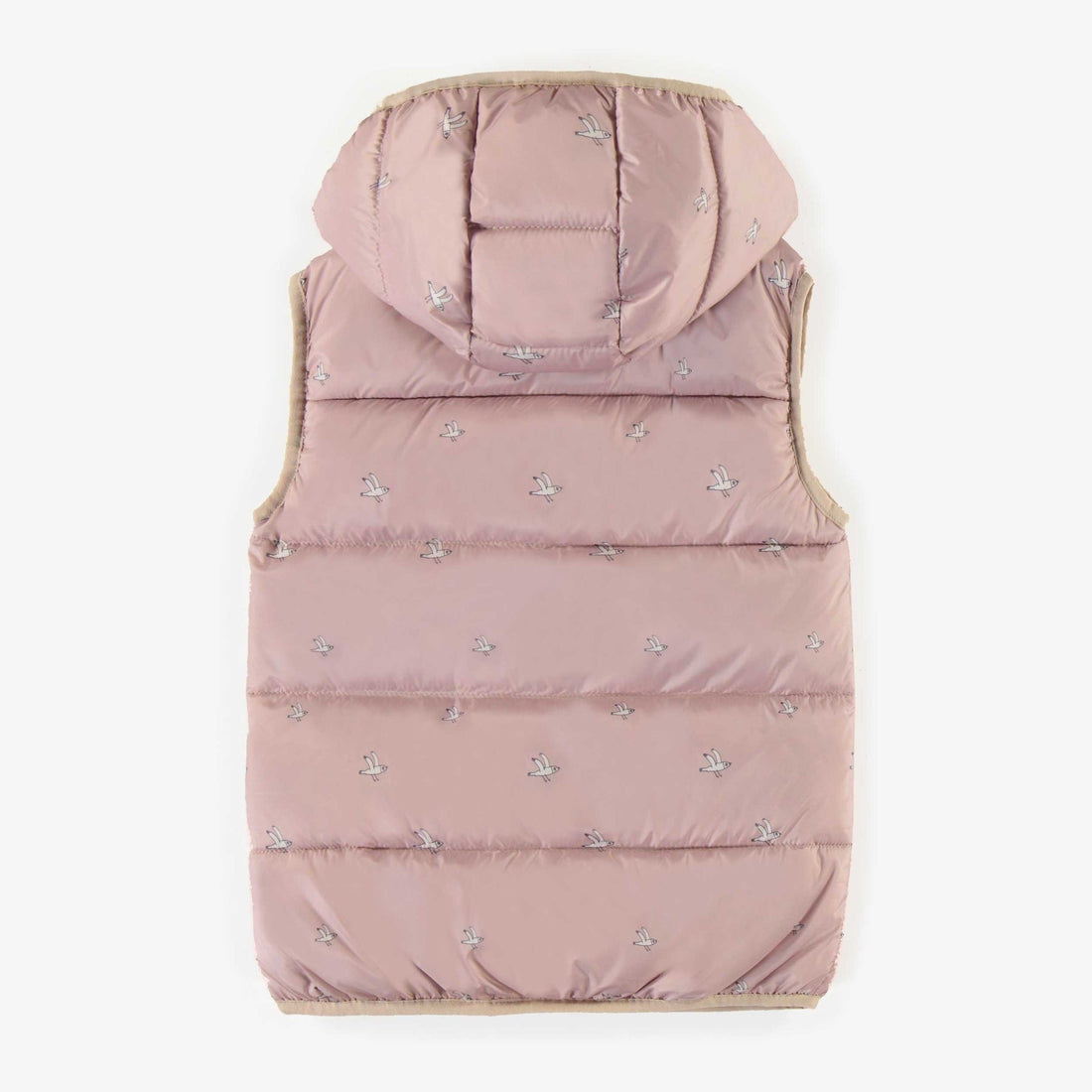 SLEEVELESS HOODED DOWN JACKET PINK