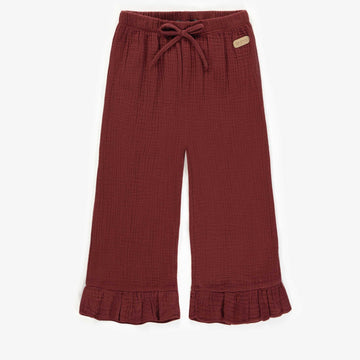 RUST PANT IN MUSLIN WITH WIDE LEGS, CHILD