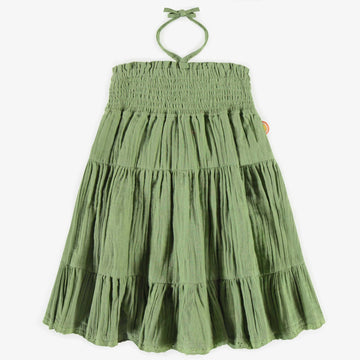 GREEN SKIRT OR DRESS IN MUSLIN, CHILD