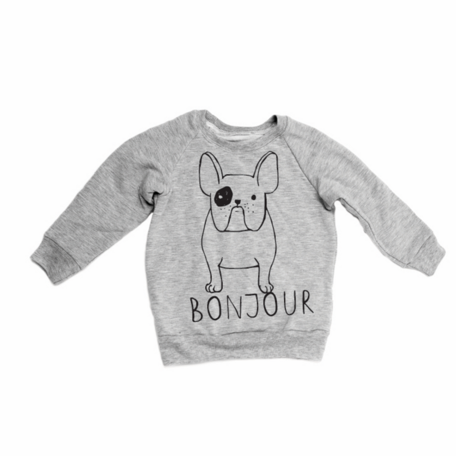 THE BONJOUR FRENCHIE SWEATSHIRT GREY