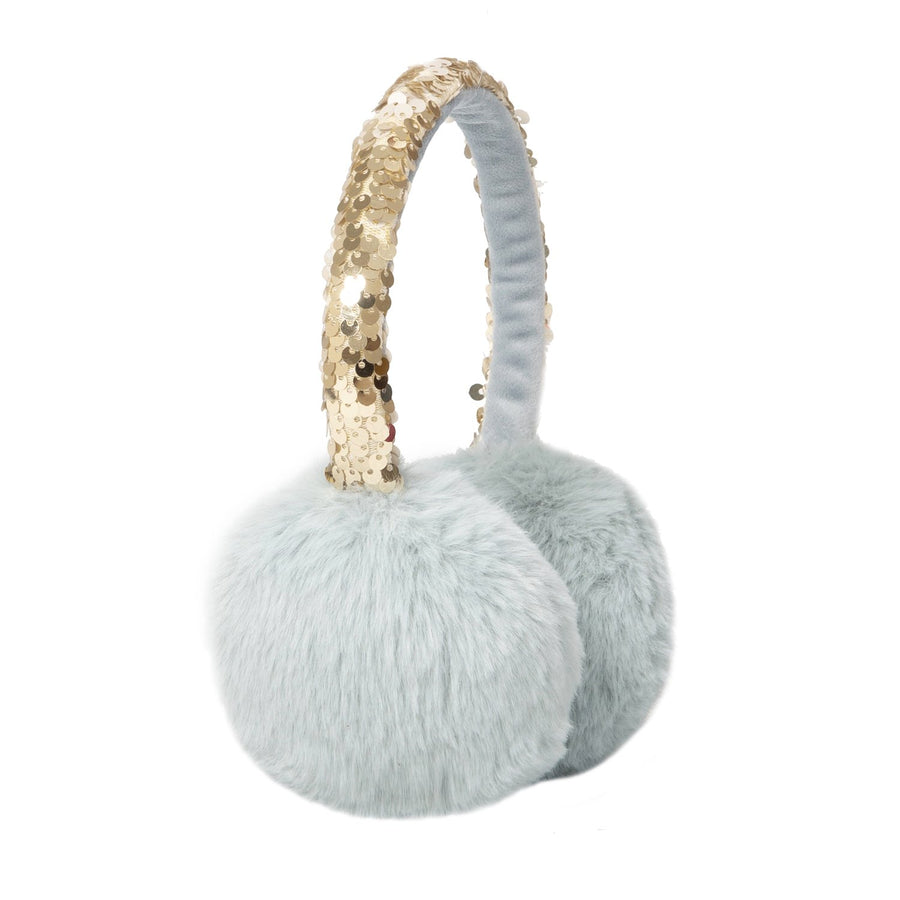 Shimmer Sequin Band Earmuffs Blue