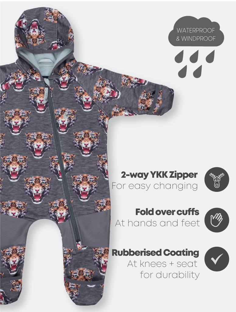 All-Weather Fleece Onesie - Tiger | Waterproof Windproof Eco