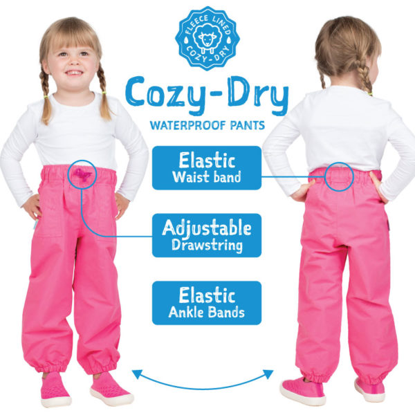 Cozy-Dry Rain Pants (Fleece Lined) | Black