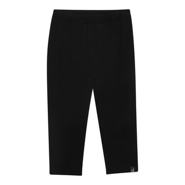 ORGANIC COTTON CAPRI LEGGING IN BLACK, GIRL