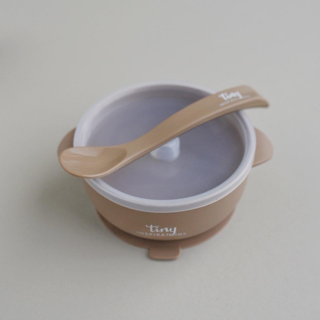 Silicone Bowl + Spoon - Mocha