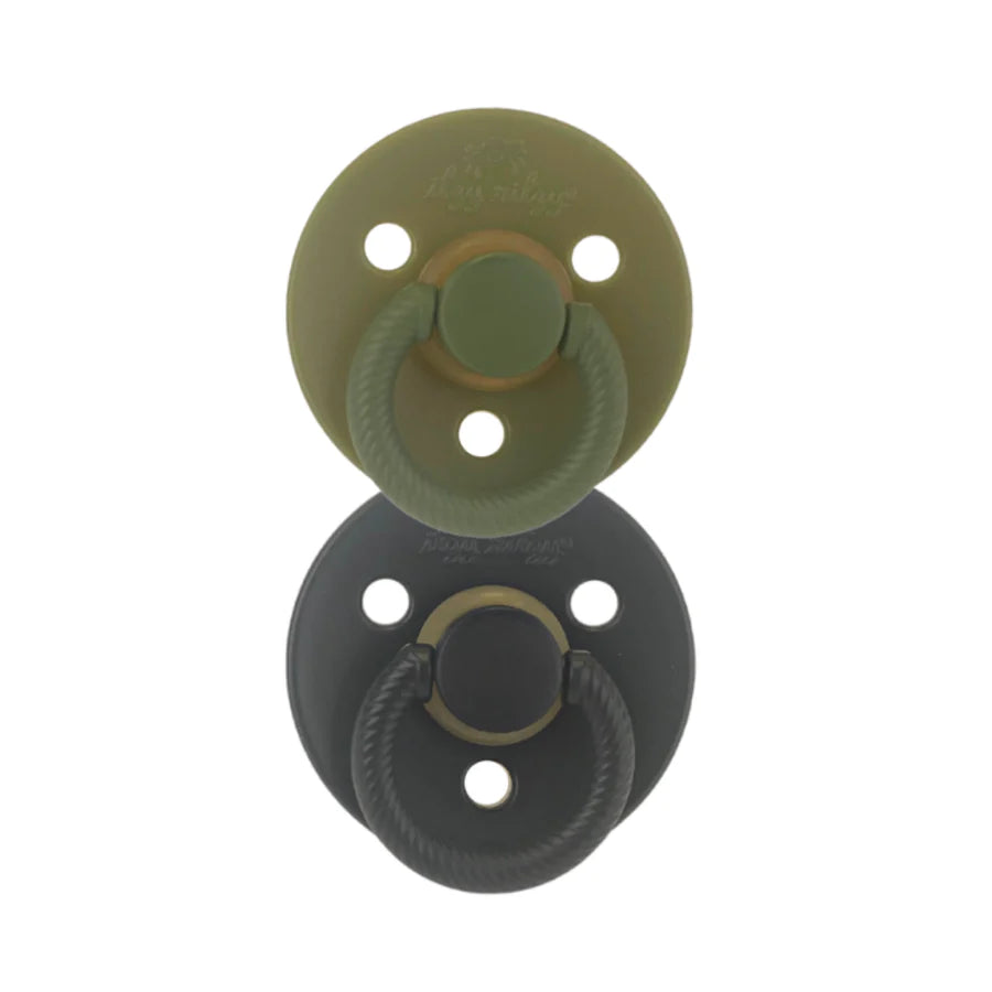 Itzy Soother Camo/Midnight Natural Rubber Pacifiers