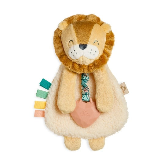 Itzy Lovey Plush with Silicone Teether Toy | Buddy the Lion