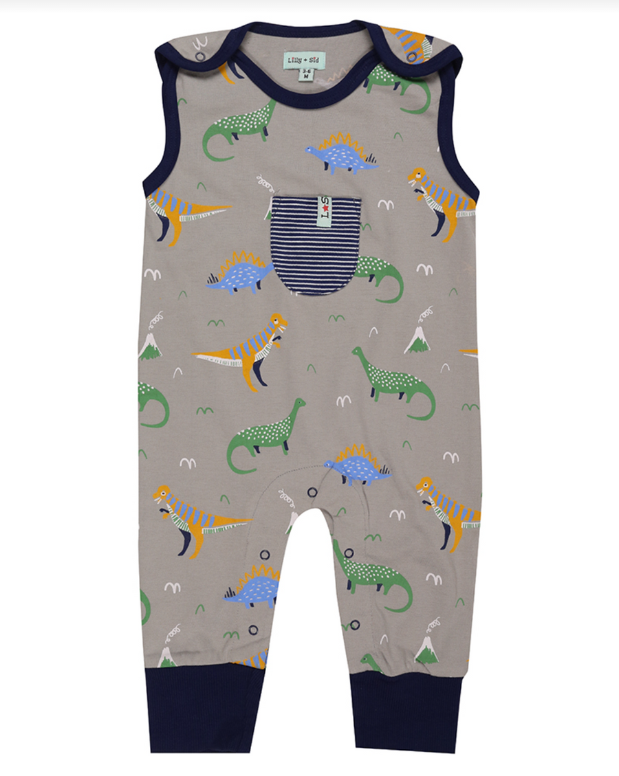 JERSEY DUNGAREE SET- DINOS