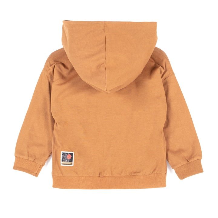 REVERSIBLE ZIP HOODIE - BROWN