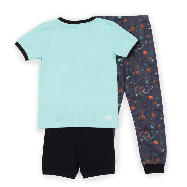 3-PC PAJAMA - TURQUOISE