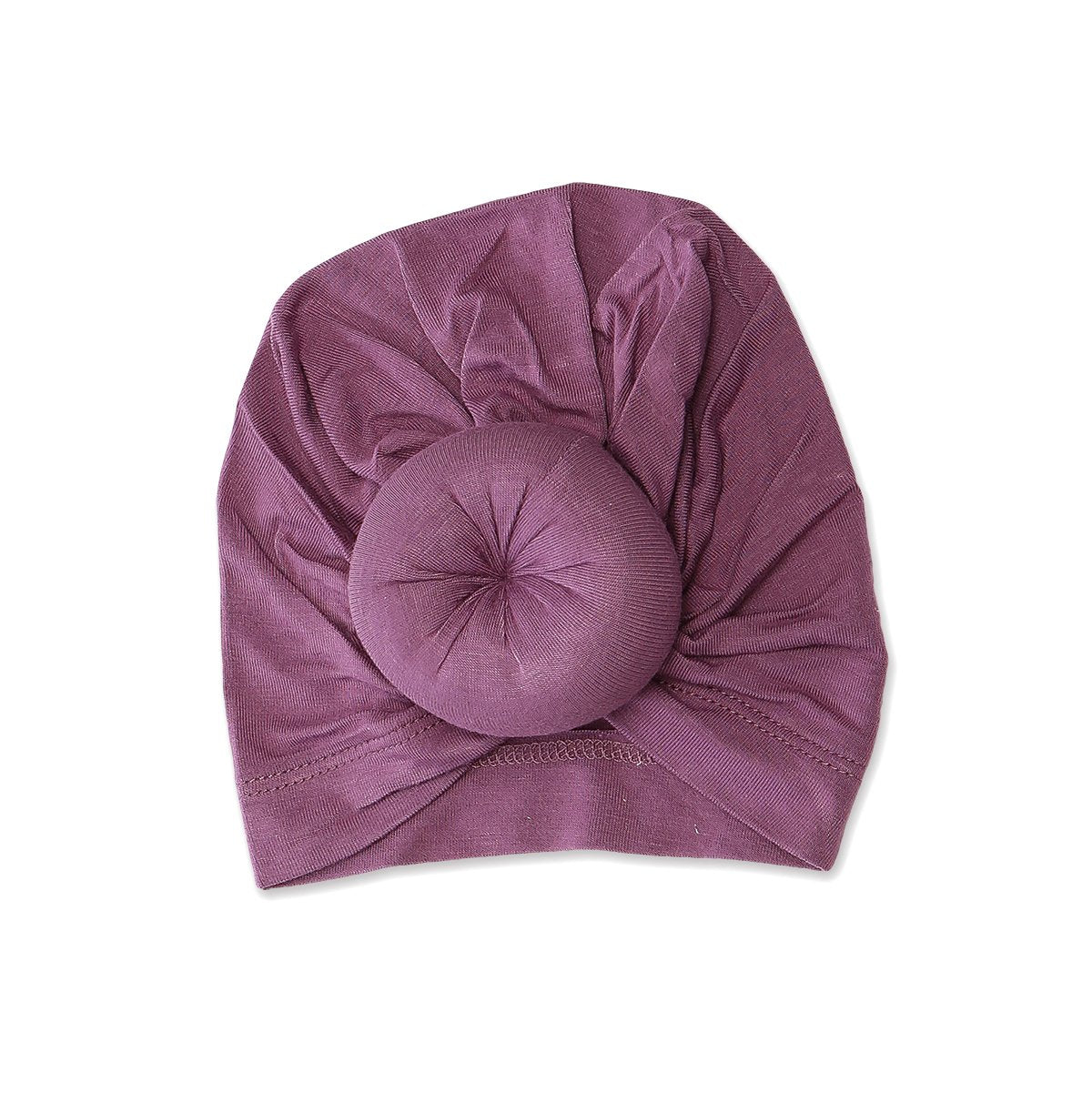 Bamboo Turban Top Knot Hat (Plum Jam)